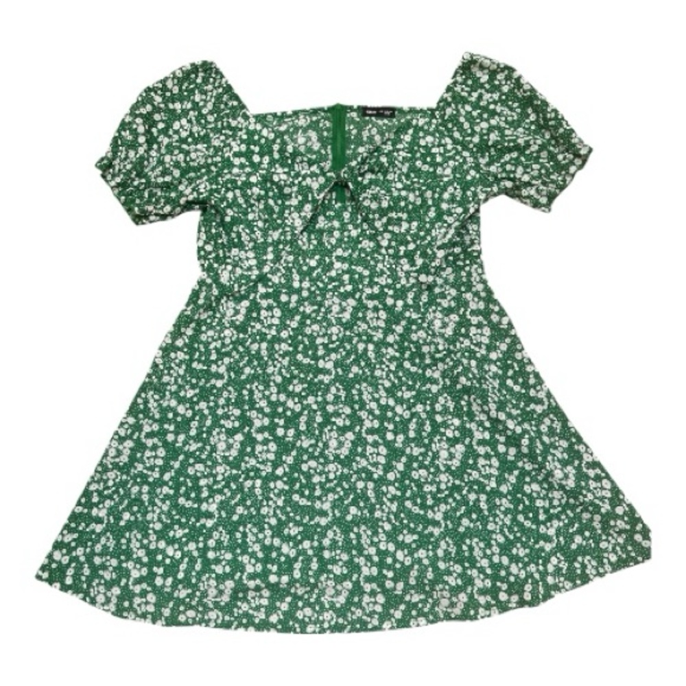 Bloomchic green white floral short sleeve dress Size XL-2X